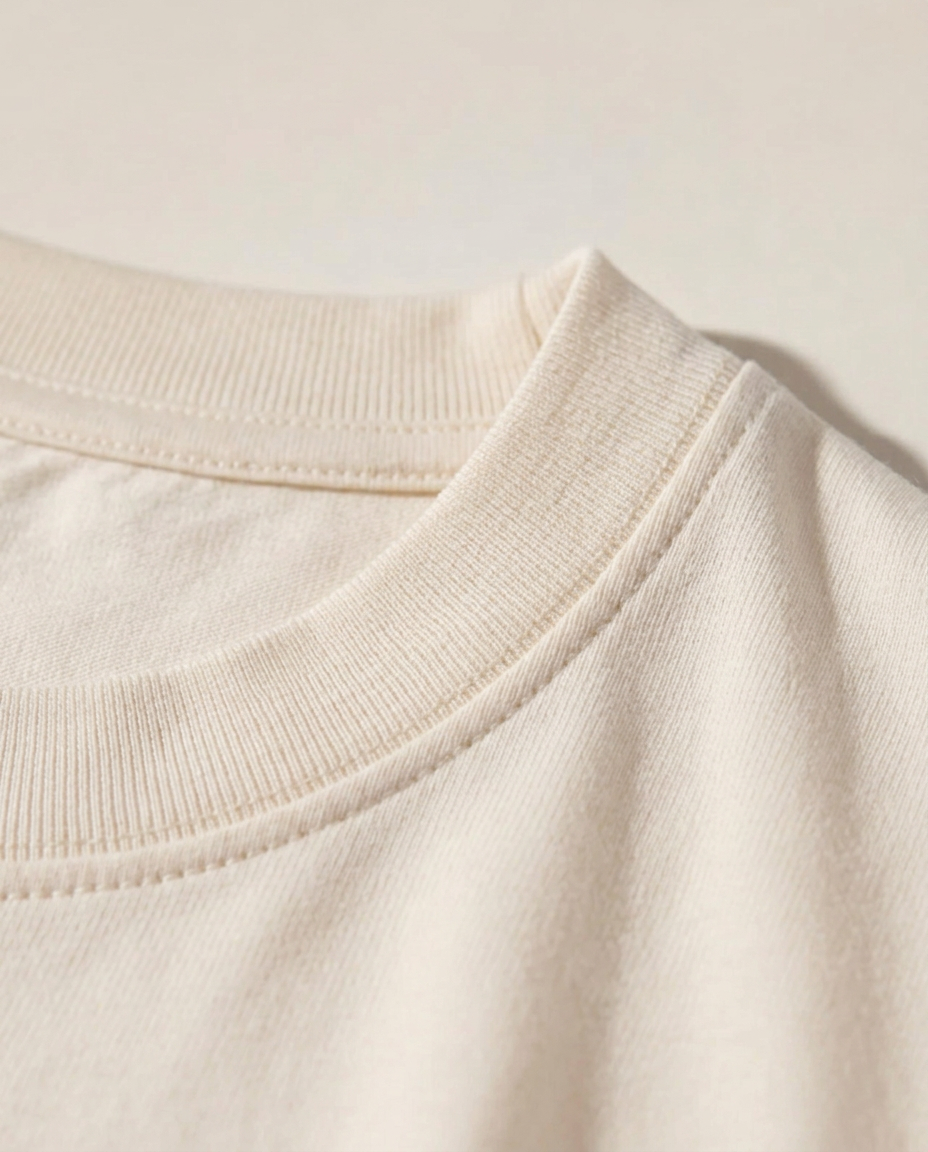 Close-up of the reinforced ribbed collar